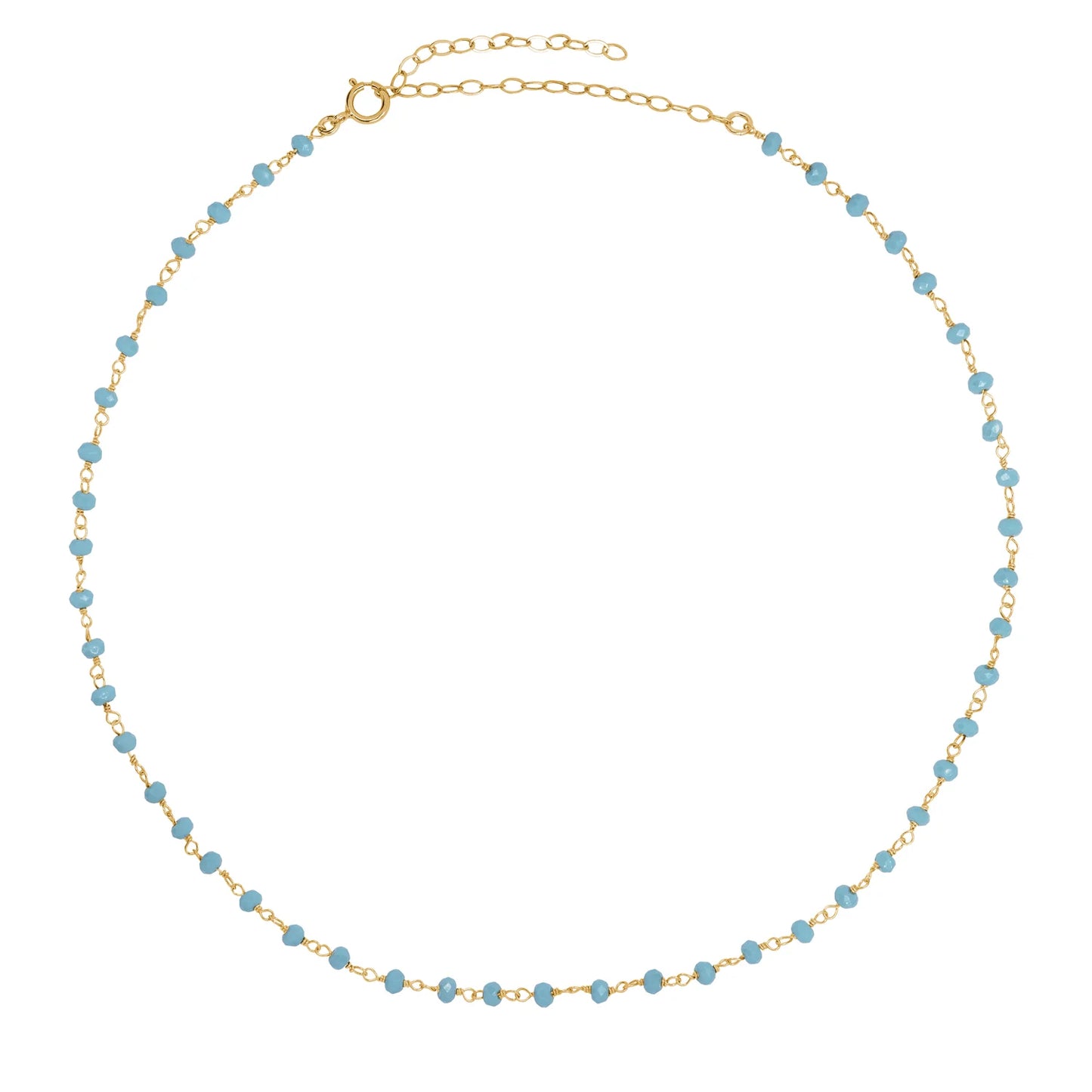 Aqua Agate Gemstone Choker