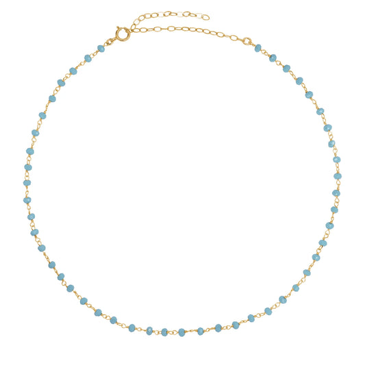 Aqua Agate Gemstone Choker