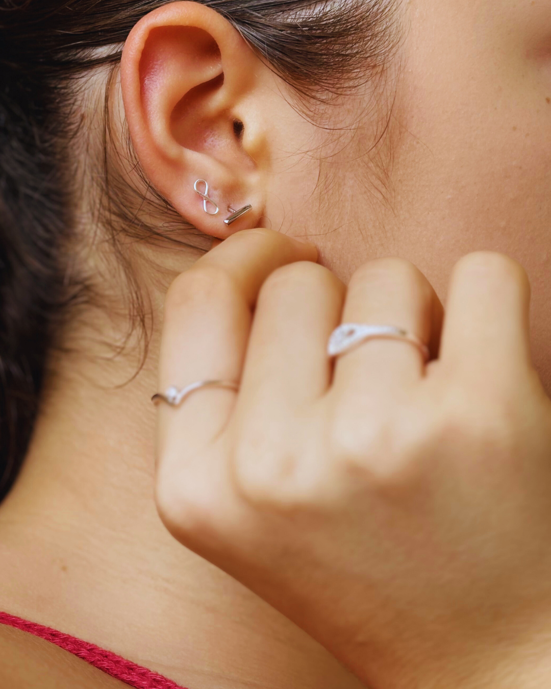 Bar Open Huggies Earrings