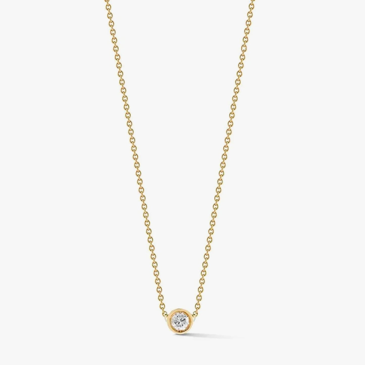 Mini Solitaire Choker Necklace - Gold