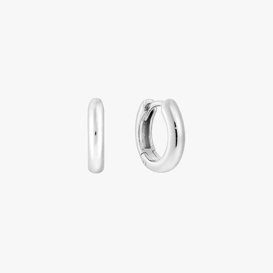 Luxe Simple Huggie Earrings - Silver