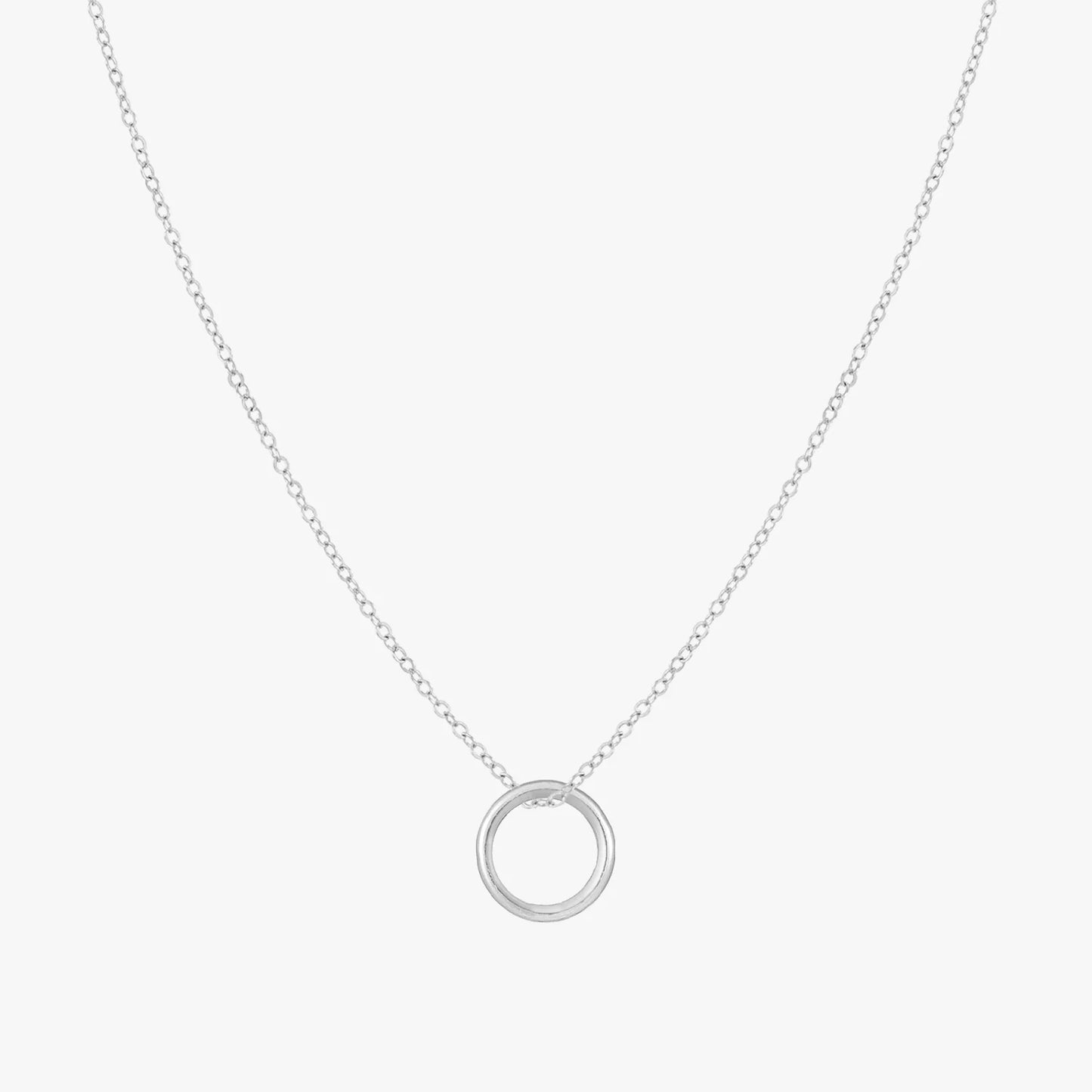 Small Circle Necklace - Silver