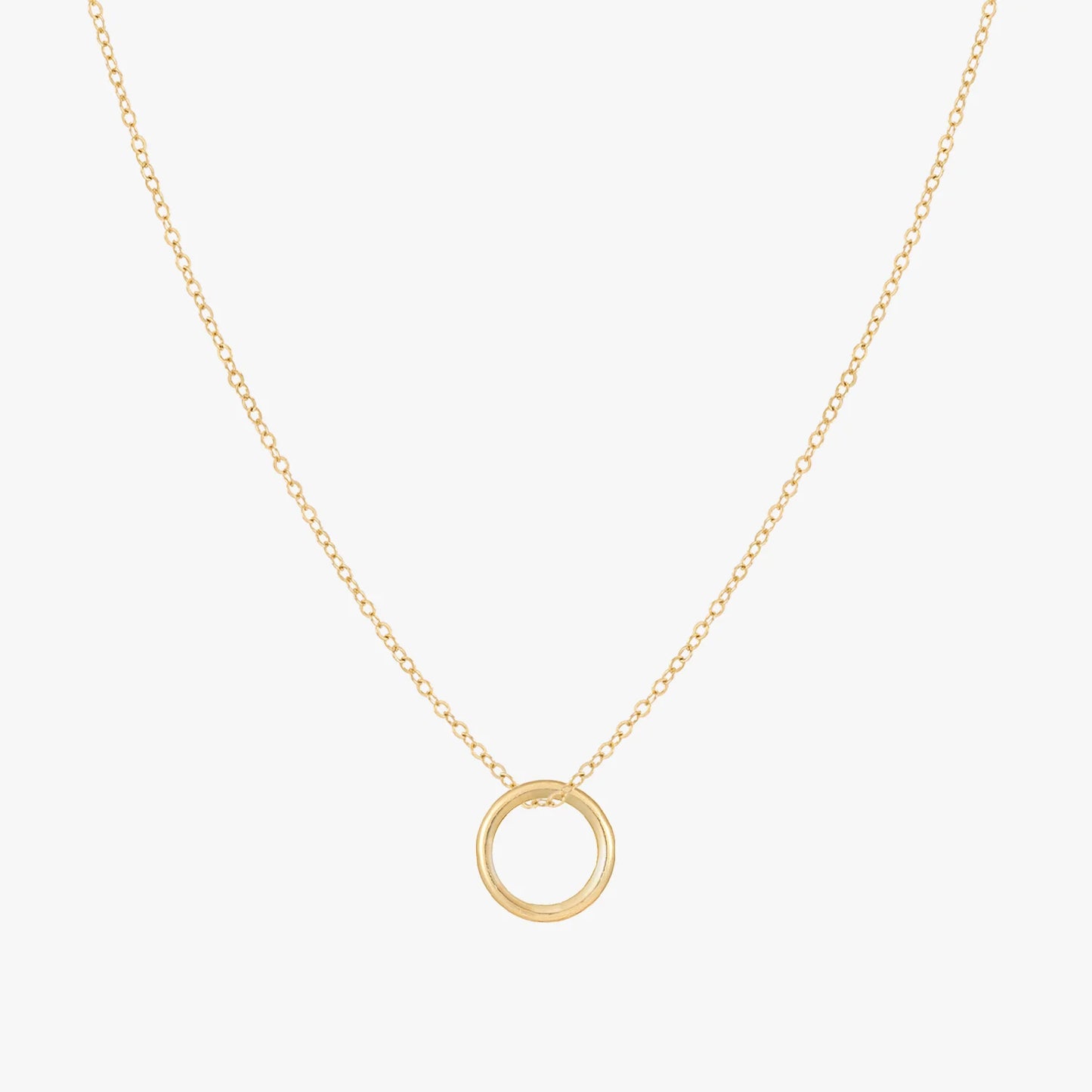 Small Circle Necklace - Gold
