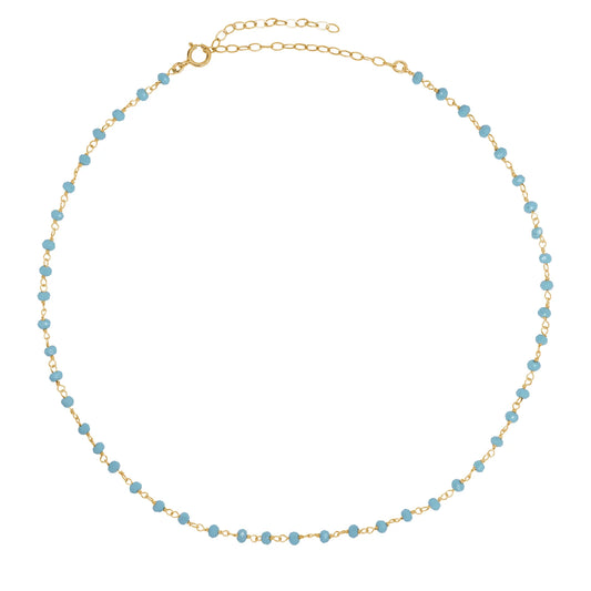 Aqua Agate Gemstone Choker