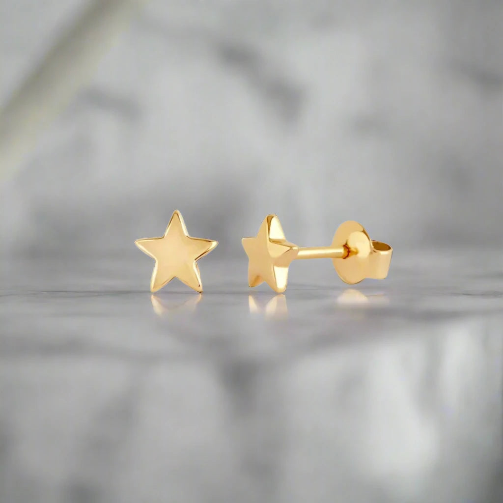 Bijou Star Stud Earrings - Gold