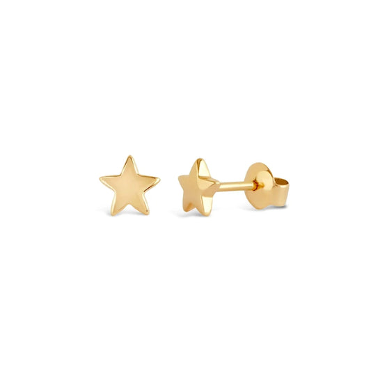 Bijou Star Stud Earrings - Gold