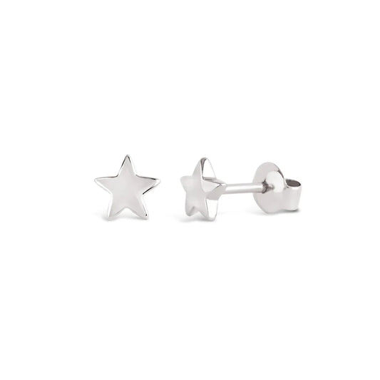 Bijou Star Stud Earrings - Silver