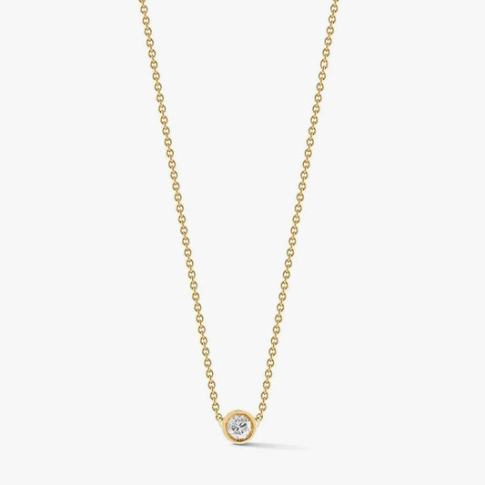 Mini Solitaire Choker Necklace - Gold