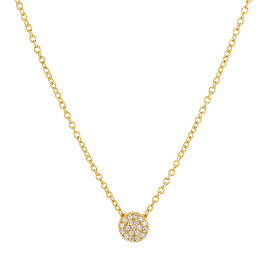 Dazzling Full Circle Necklace - Gold