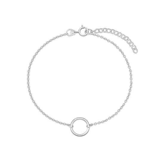 Minimal Circle Bracelet - Silver