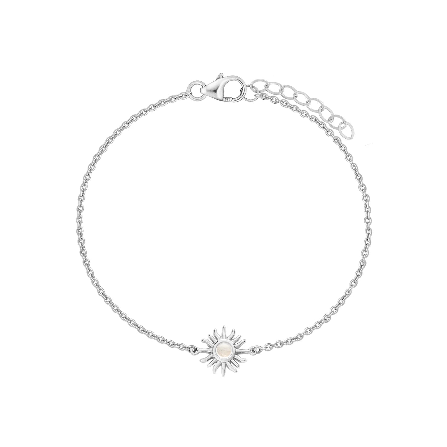 Moonstone Sun Bracelet- Silver