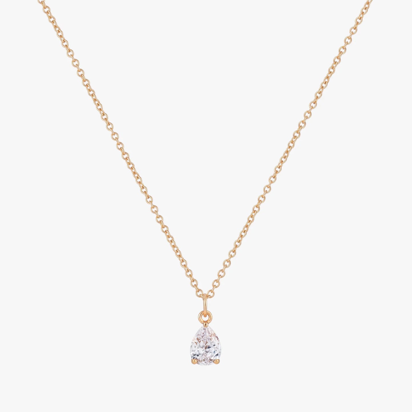 Minimal Teardrop Necklace - Gold
