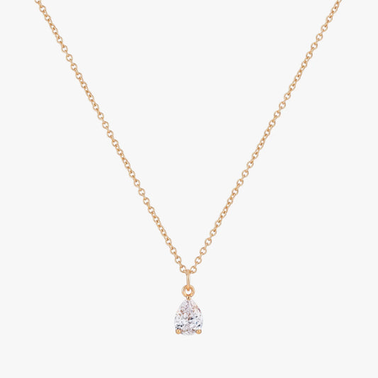 Minimal Teardrop Necklace - Gold