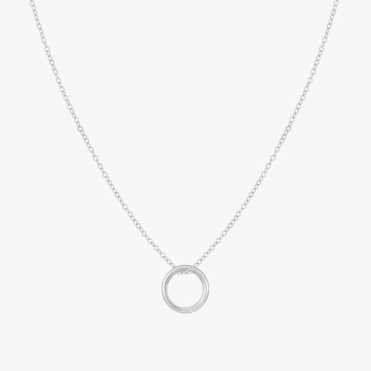 Small Circle Necklace - Silver