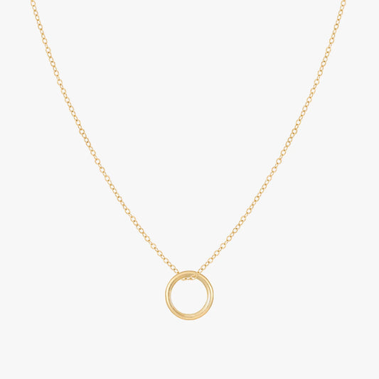 Small Circle Necklace - Gold