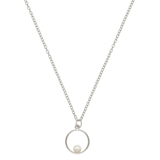 Pearl Halo Necklace - Silver
