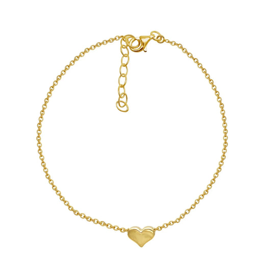 Petti Heart Anklet - Gold