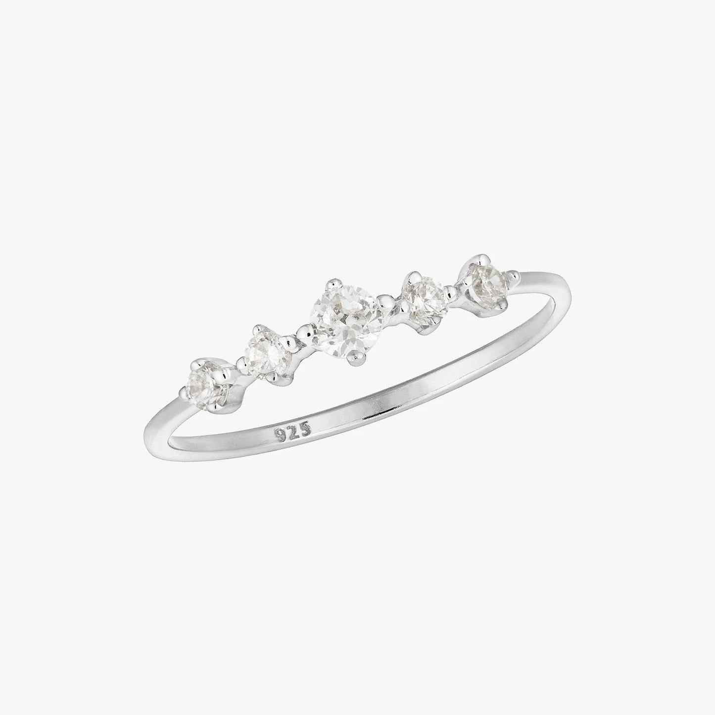 Tiara Pave Ring Silver