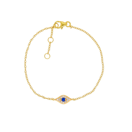 Sparkle Evil Eye Bracelet - Gold