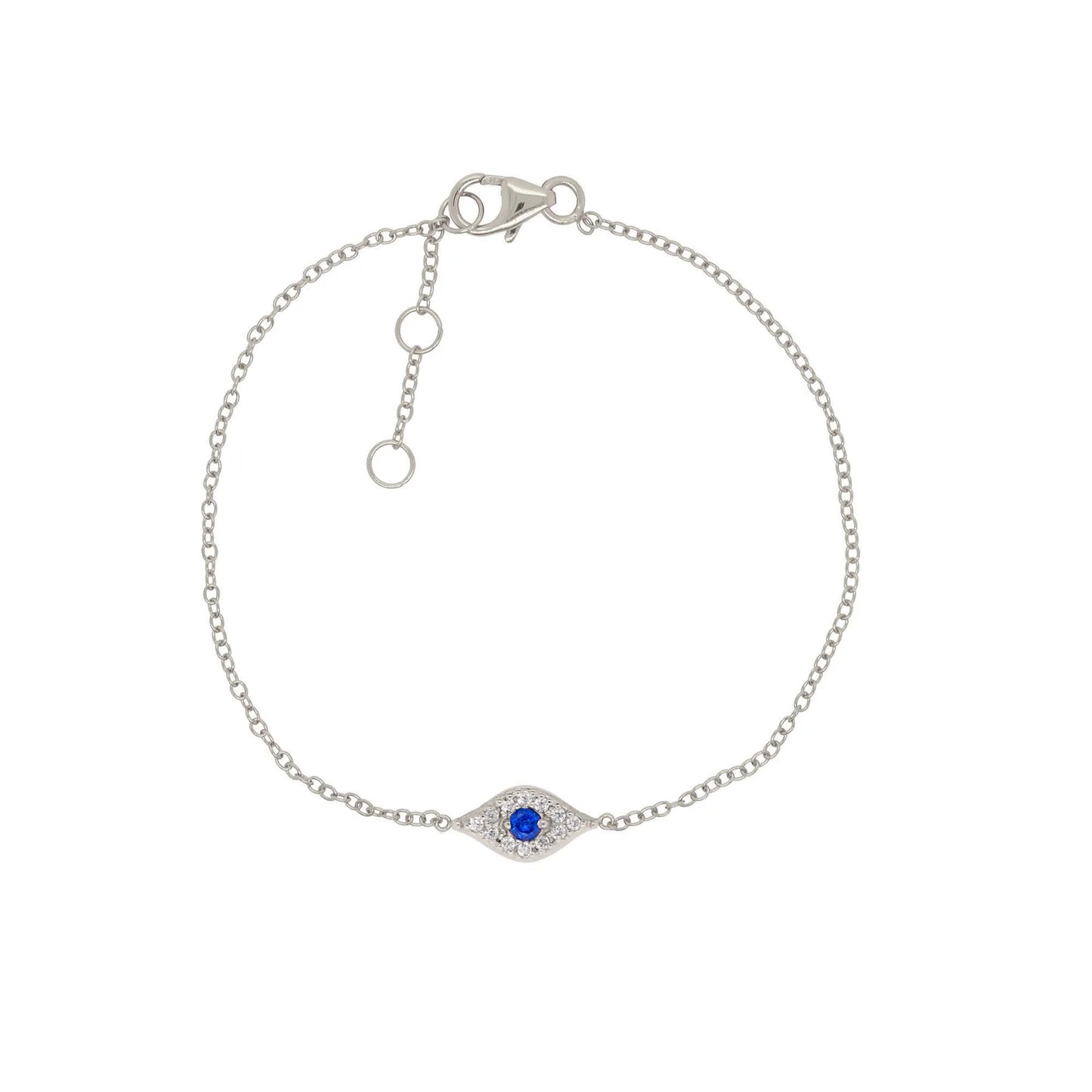 Sparkle Evil Eye Bracelet - Silver