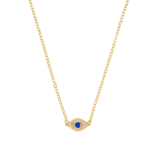 Sparkle Evil Eye Necklace - Gold