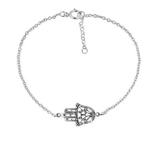 Hamsa Filigree Bracelet - Silver