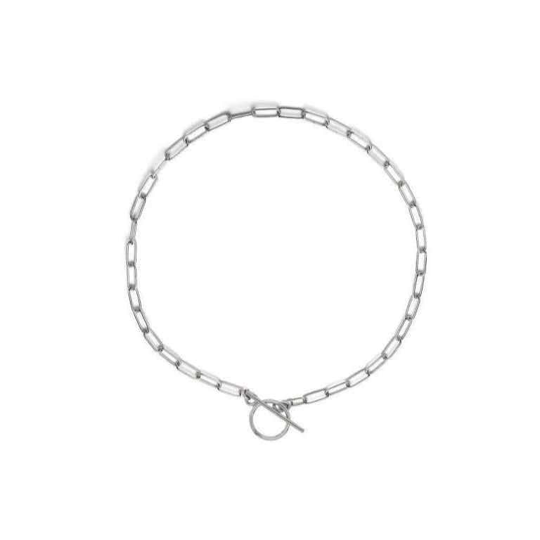 Paper Clip Chain Toggle Bracelet